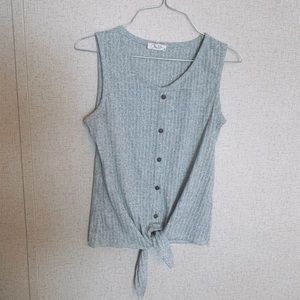Gray Waffle Knit Tank